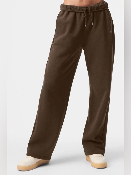 ALO Yoga Pants - ALO Yoga Accolade Straight Leg Sweatpant Espresso Brown Athleisure Casual Medium